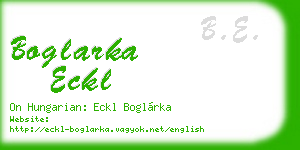 boglarka eckl business card
